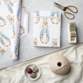 Papel De Presente Chá de fraldas Azul Bunny