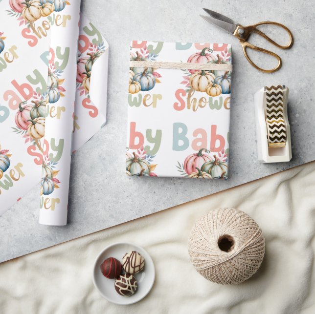 Papel De Presente Chá de fraldas de Abóbora (Artesanato)