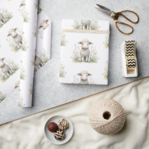 Papel De Presente Chá de fraldas de Aquarela de Bebê