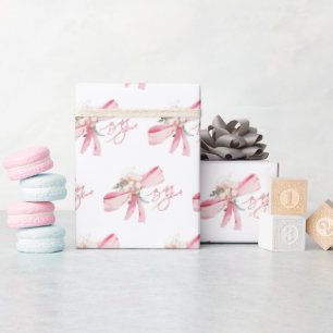 Papel De Presente Chá de fraldas de Arco rosa embebido em água