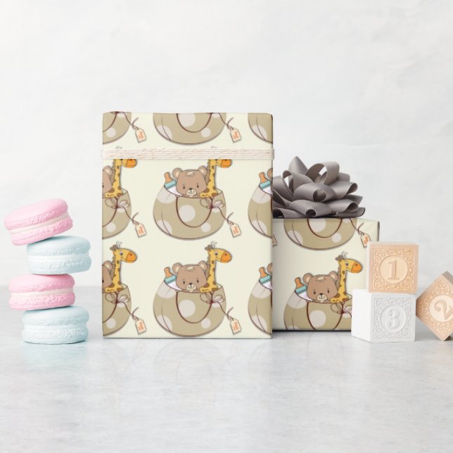 Papel De Presente Chá de fraldas De Bebês (Chá de bebê)