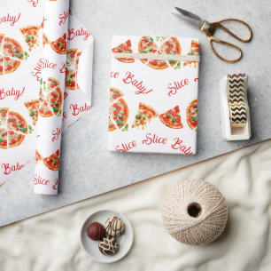 Papel De Presente Chá de fraldas de Fatia da Fatia do Partido da Piz