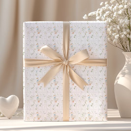 Papel De Presente Chá de fraldas de Gingham bobo Gingham Wildflower