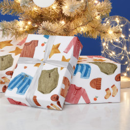 Papel De Presente Chá de fraldas de roupas de bebês recém-nascidos