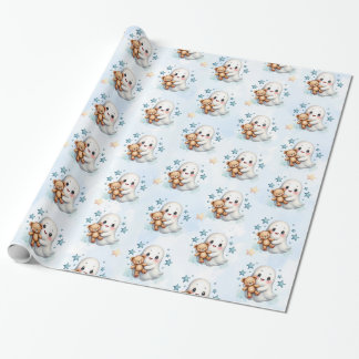 Papel De Presente Chá de fraldas de Tema do Halloween para Fantasmas