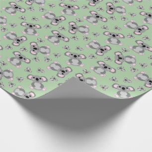 Papel De Presente Chá de fraldas de Urso Koala