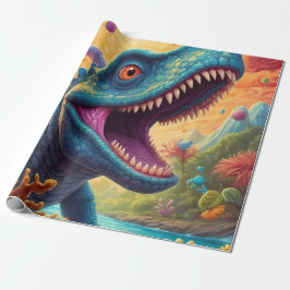 Papel De Presente Chá de fraldas Dino-Mite