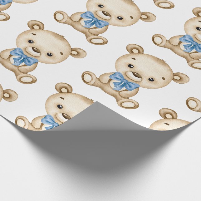 Papel De Presente Chá de fraldas do Bear Boy do Teddy Bear (Ponta)