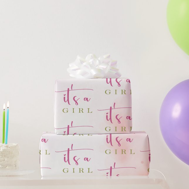 Papel De Presente Chá de fraldas do Flor de Cereja com Aquicultura (Presentes para festas)