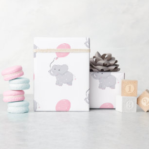 Papel De Presente Chá de fraldas Elefante Bonito