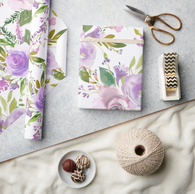 Papel De Presente Chá de fraldas Floral Elegante (Artesanato)