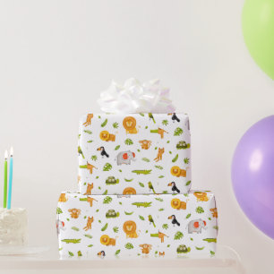 Papel De Presente Chá de fraldas Safari Selgle