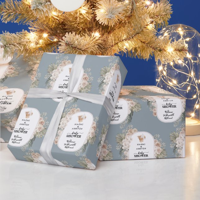 Papel De Presente Chá de fraldas Simples, Mas Bonito (Feriados)