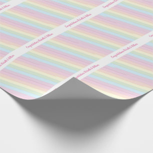 Papel De Presente Chá de fraldas Sprinkle Rainbow Raindrop Cloud