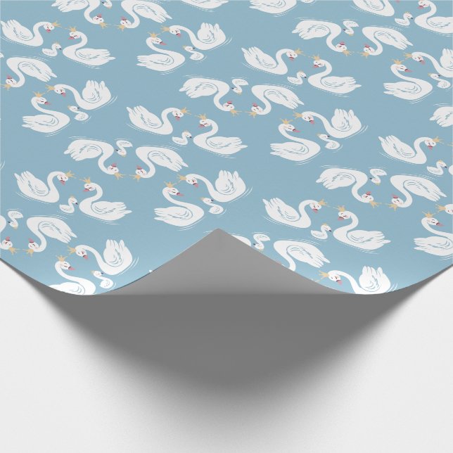 Papel De Presente Chá de fraldas Swan Blue Boy (Ponta)