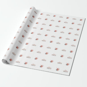 Papel De Presente Chá de fraldas Tea Party Minimalista Mínimo Bonito