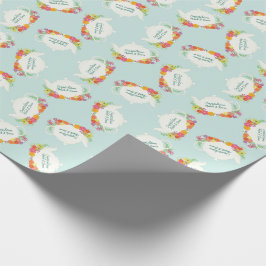 Papel De Presente Chá de fraldas Tea Party Teapot Primavera Floral