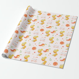 Papel De Presente Chá de Noiva Amor à Primeira Dose Citrino Aperol