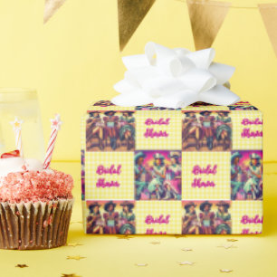 Papel De Presente Chá de Noiva de Caubói Vintage Western