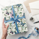 Papel De Presente Chá de panela de Borboletas Azuis bonito<br><div class="desc">Chá de panela de Borboletas Azuis bonito</div>