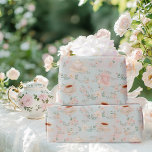 Papel De Presente Chá de panela de Festa de Chá chique<br><div class="desc">Chá de panela do Tea Party Elegante, Chique temático do Tea Party, feições de coleção de feitiços cor pastel, roteiro de na moda e detalhes do evento de fontes clássicas, moderno e romântico, excelente para casamento moderno, casamento de destino botânico, casamento com temas de Vintage boho. Se você precisar de...</div>