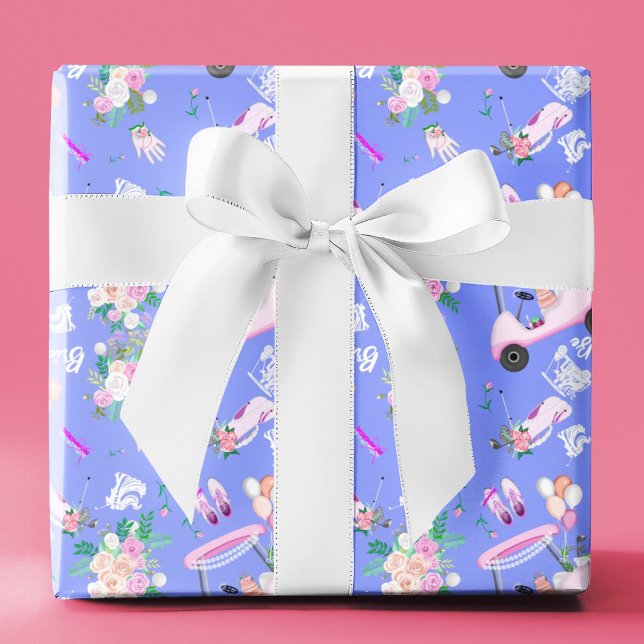 Papel De Presente Chá de panela de Golfe Bridal Padrão Invisível (Criador carregado)