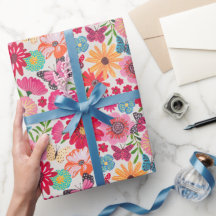 Chá de panela de padrão de flor selvagem brilhante