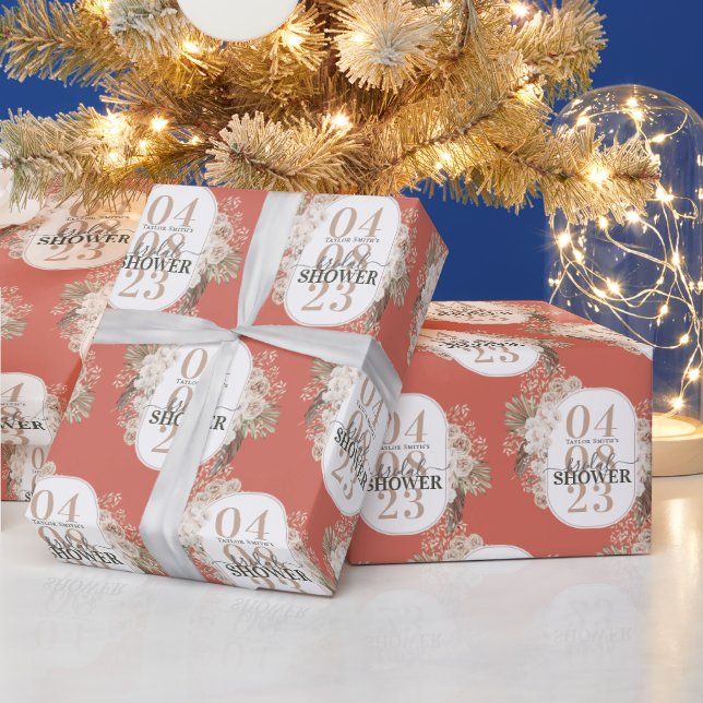 Papel De Presente Chá de panela De Quadro Floral Cujo Nome É | Data (Feriados)