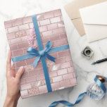 Papel De Presente Chá de panela de Tijolos Cor-de-Rosa Brilhantes<br><div class="desc">Chá de panela de Tijolos Cor-de-Rosa Brilhantes</div>