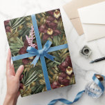 Papel De Presente Chá de panela Floral da Orquídea Vermelha Burgundy<br><div class="desc">Chá de panela de Casamento Floral da Orquídea Vermelha Burgundy</div>