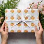 Papel De Presente Chá de panela Pumpkin Casamento Laranja Branco<br><div class="desc">Papel de enrolamento de Chás de panela de abóbora com abóbora de cor d'água, Chá de panela floral de girassol rústico, Casamento, Janto de ensaio, Chá de Casal. Usar a opção personalizar esta modelo para alterar o texto | Use a opção personalizar mais para alterar o estilo, o tamanho e...</div>