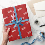 Papel De Presente Chá de panela XOXO Branco Vermelho<br><div class="desc">Aniversário do Chá de panela XOXO Branco Vermelho</div>