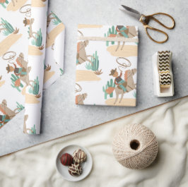 Papel De Presente Chá do Bebezinho do Cowboy