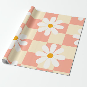 Papel De Presente Chaminé-chupa-chato Groovy Daisy Floral, Wrappin Y