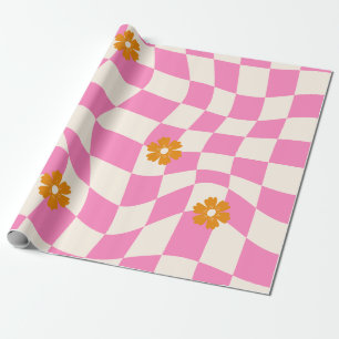 Papel De Presente Chaminé-chupa-chato Groovy Daisy Floral, Wrappin Y