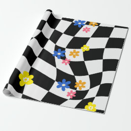 Papel De Presente Chaminé-chupa-chato Groovy Daisy Floral, Wrappin Y