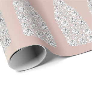 Papel De Presente Champagne Cristais Swarovski Garrafa Diamante Pear