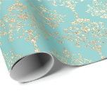 Papel De Presente Champagne Dourado Aqua Metálico Real<br><div class="desc">O Livro Glam e Chic Wrapping Paper para muitas ocasiões como aniversário,  aniversário,  casamento,  festa de noiva,  novo emprego,  nova casa,  festa corporativa,  festa de aposentadoria,  novo bebê..</div>