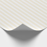Papel De Presente Champagne e White Simple Horizontal Strike<br><div class="desc">Champanhe de Pastel e papel de enrolamento horizontal simples e branco</div>