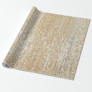 Papel De Presente Champagne Glitter Moderno