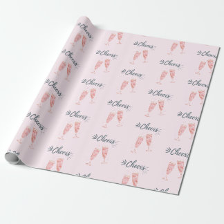 Papel De Presente Champanhe cor-de-rosa