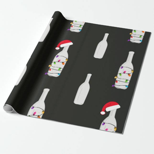 Papel De Presente champanhe de Natal (Desenrolado)