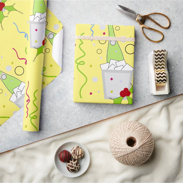 Papel De Presente Champanhe No Papel De Enchimento De Enchimento De  (Criador carregado)