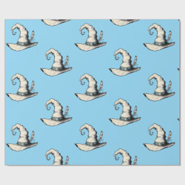 Papel De Presente Chapéu de Bruxa Azul