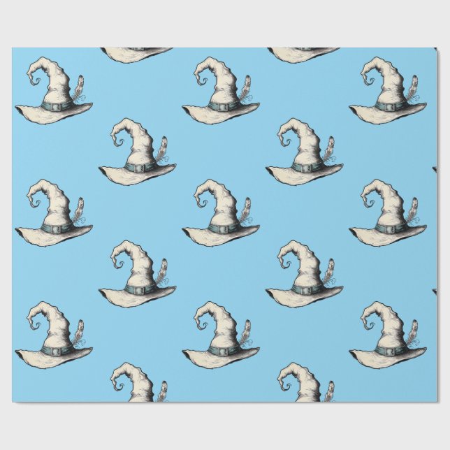 Papel De Presente Chapéu de Bruxa Azul (Aberto)