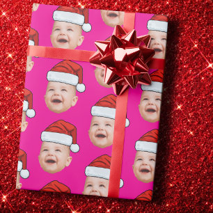 Papel De Presente Chapéu de Papai Noel de Natal Foto Personalizada