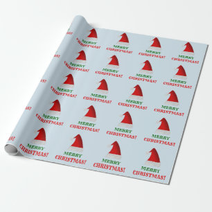 Papel De Presente Chapéu vermelho do Natal do papai noel + "FELIZ
