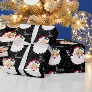 Papel De Presente Chapéu Vermelho Personalizado do Papai Noel Clássi