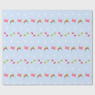 Papel De Presente Chapéus e Mittens, de malha