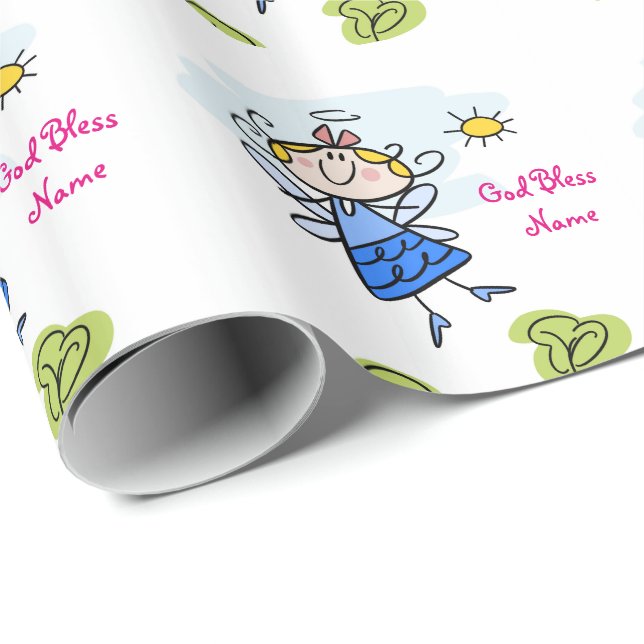 Papel De Presente Chareta Padrinha Personalizada (Ponta do rolo)